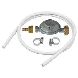 Edouard Rousseau - Kit Butane avec Détendeur NF, Tube Flexible 1.5 m et 2 Colliers de Serrage - Pour Installation Sécurisée de Gaz