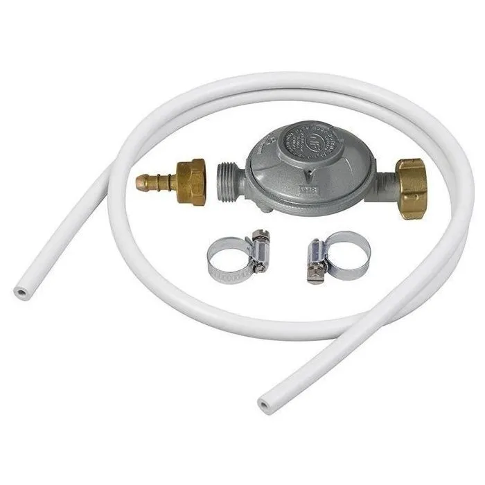 Edouard Rousseau - Kit Butane avec Détendeur NF, Tube Flexible 1.5 m et 2 Colliers de Serrage - Pour Installation Sécurisée de Gaz Edouard Rousseau - Kit Butane avec Détendeur NF, Tube Flexible 1.5 m et 2 Colliers de Serrage - Pour Installation Sécurisée de Gaz