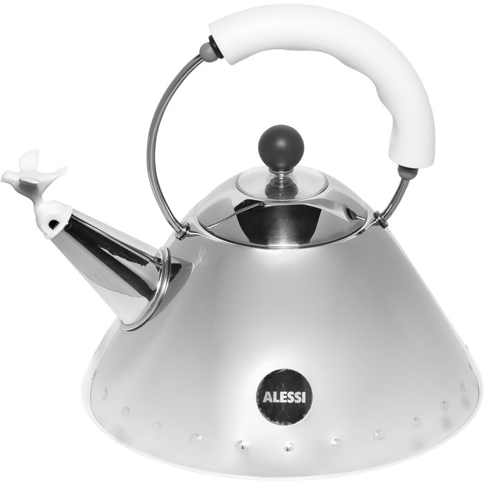 Alessi Bouilloire 9093 Michael Graves avec sifflet oiseau en inox