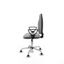 PIQUERAS Y CRESPO Chaise de bureau Algarra, tissu gris clair, base chromée