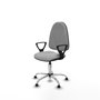 PIQUERAS Y CRESPO Chaise de bureau Algarra, tissu gris clair, base chromée