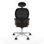 Piqueras y Crespo Chaise de Bureau avec Appui-tête 2D086N1 Orange