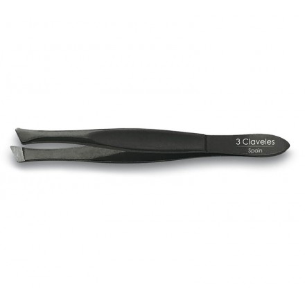 Tres Claveles Pince à épiler biseautée noire 8 cm Tres Claveles Pince à épiler biseautée noire 8 cm