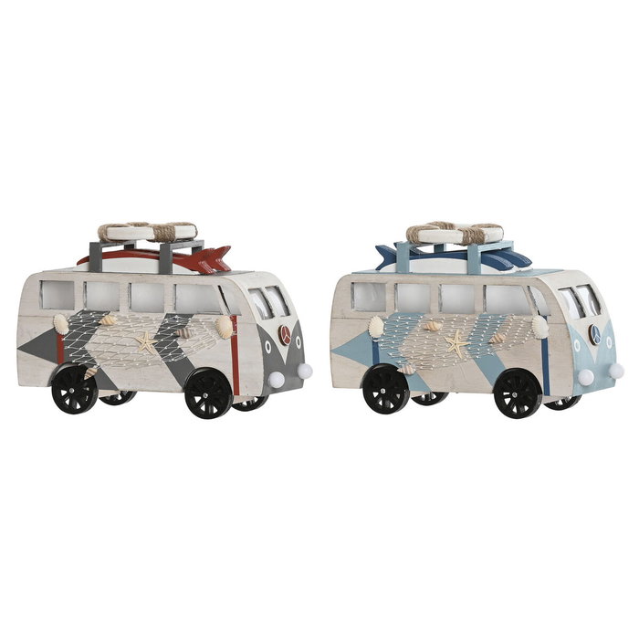 Figurine Décorative Home ESPRIT Bleu Blanc Terre cuite 22 x 7 x 14 cm (2 Unités)