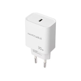 Nanocable Chargeur Mural USB-C PD 30W Blanc