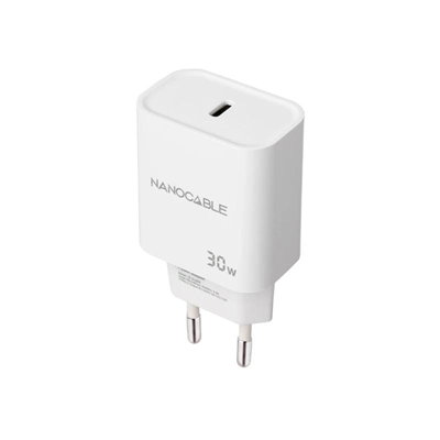 Nanocable Chargeur Mural USB-C PD 30W Blanc - Cargador Pared - Réf. C Pd 30 W Nanocable Chargeur Mural USB-C PD 30W Blanc - Cargador Pared - Réf. C Pd 30 W