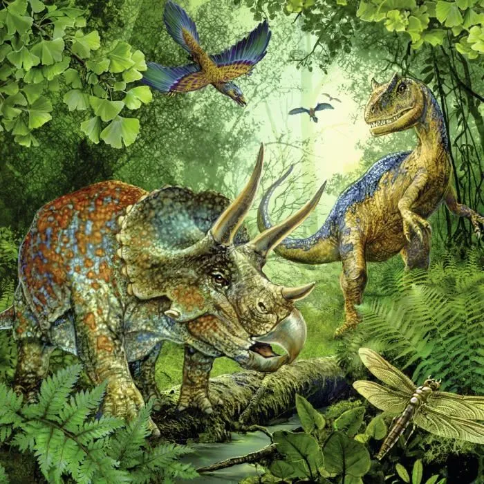 Ravensburger - Coffret de 3 puzzles enfants 49 pièces - La fascination des dinosaures - Paysage et nature - À partir de 5 ans