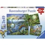 Ravensburger - Coffret de 3 puzzles enfants 49 pièces - La fascination des dinosaures - Paysage et nature - À partir de 5 ans