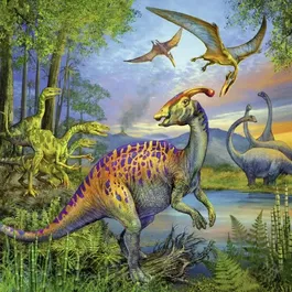 Ravensburger - Coffret de 3 puzzles enfants 49 pièces - La fascination des dinosaures - Paysage et nature - À partir de 5 ans