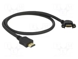 DELOCK Câble HDMI 1.4 High Speed + Ethernet avec connecteur 110°, 0,5m