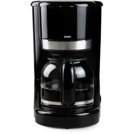 Domo DO1141K Cafetière Filtre 900 W 12 Tasses 1.5 L Noir avec Filtre Permanent et Arrêt Automatique