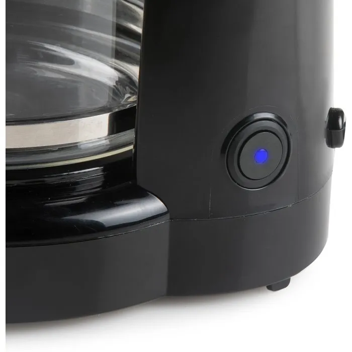 Domo DO1141K Cafetière Filtre 900 W 12 Tasses 1.5 L Noir avec Filtre Permanent et Arrêt Automatique