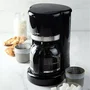 Domo DO1141K Cafetière Filtre 900 W 12 Tasses 1.5 L Noir avec Filtre Permanent et Arrêt Automatique