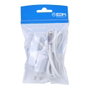 Edm Connexion avec interrupteur 3A, 1,5m, 2x0,75mm, câble plat blanc