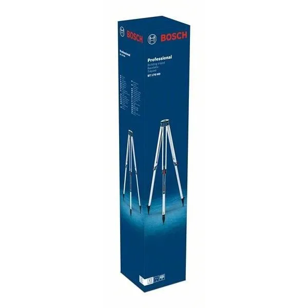 Bosch Professional BT 170 HD 0601091B00 - Trépied Heavy Duty avec système Quick Clamp pour filetage 5/8 - Hauteur max. 122-295 cm