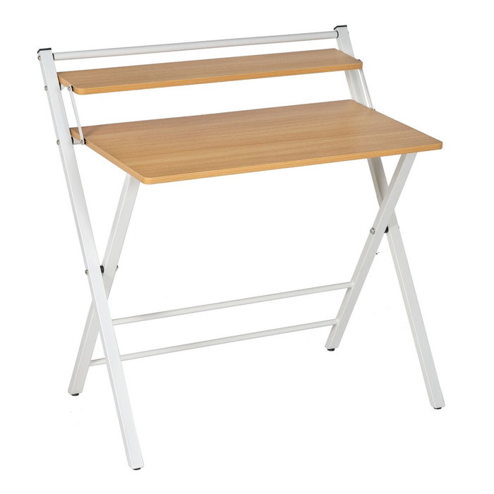 Bureau Blanc Naturel Fer Bois MDF 87 x 56 x 87 cm Bureau Blanc Naturel Fer Bois MDF 87 x 56 x 87 cm