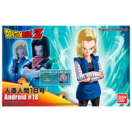 Bandai Android 18 Figura PKG Renewal Re:Run - Figurine en PVC articulée de 15 cm avec accessoires