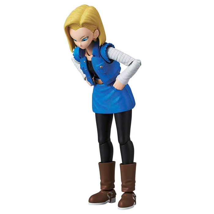 Bandai Android 18 Figura PKG Renewal Re:Run - Figurine en PVC articulée de 15 cm avec accessoires