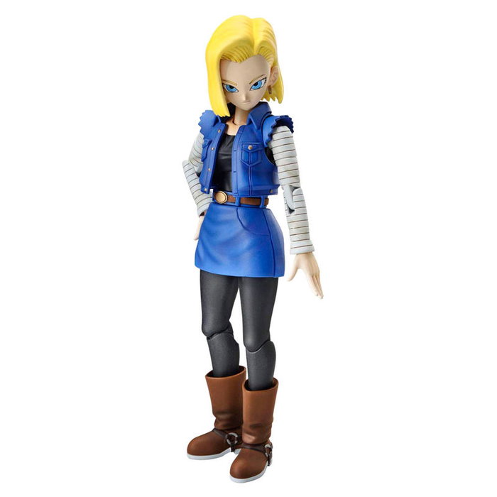 Bandai Android 18 Figura PKG Renewal Re:Run - Figurine en PVC articulée de 15 cm avec accessoires