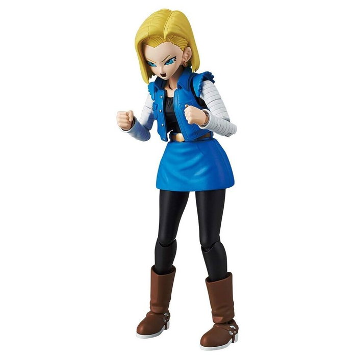 Bandai Android 18 Figura PKG Renewal Re:Run - Figurine en PVC articulée de 15 cm avec accessoires