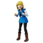 Bandai Android 18 Figura PKG Renewal Re:Run - Figurine en PVC articulée de 15 cm avec accessoires