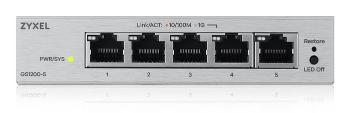 Zyxel GS1200-5V3 Switch Gigabit Ethernet 5 ports Silver Zyxel GS1200-5V3 Switch Gigabit Ethernet 5 ports Silver