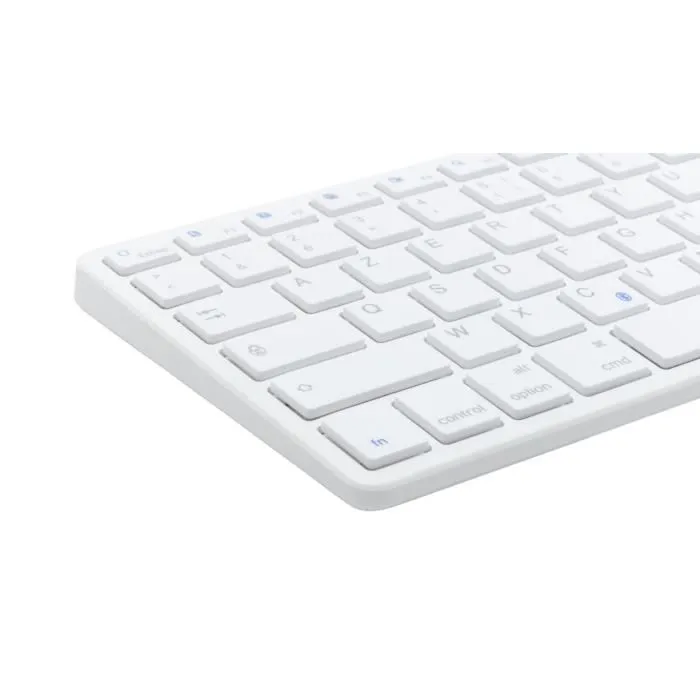 Bluestork MINI MAC R - Clavier sans fil compact et rechargeable pour Mac OS - Blanc