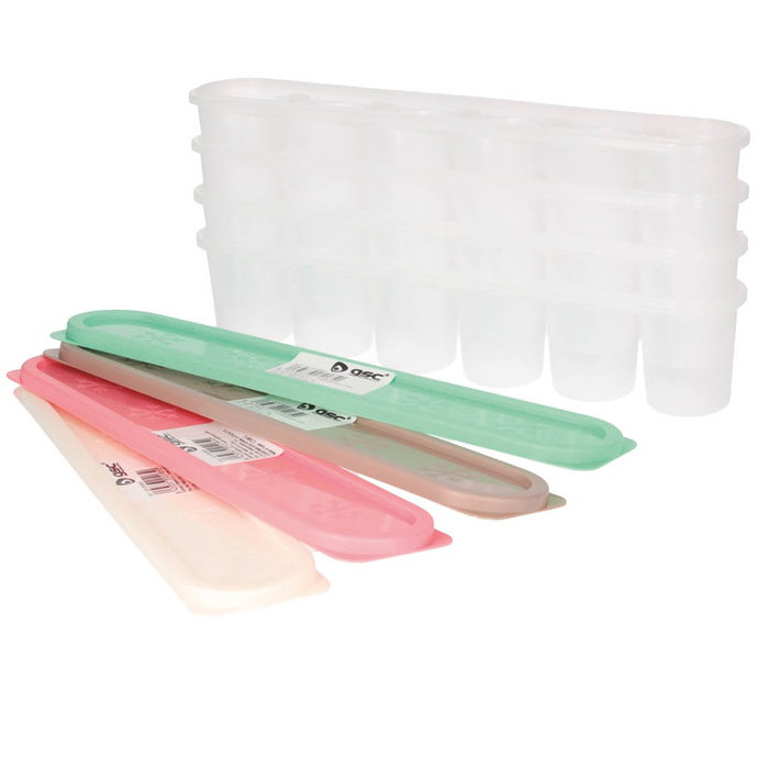 Vassary Bac à glaçons rétractable avec couvercle, lot de 12