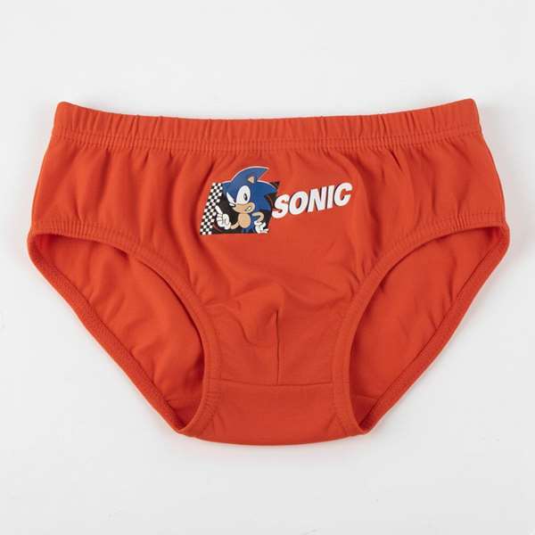Cerdá Pack de 3 slips en jersey avec nécessaire Sonic T02/03 - Modèles assortis pour enfant 2-3 ans
