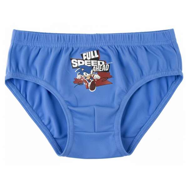 Cerdá Pack de 3 slips en jersey avec nécessaire Sonic T02/03 - Modèles assortis pour enfant 2-3 ans