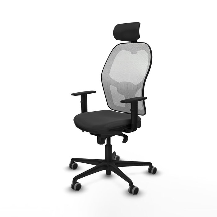 Piqueras y Crespo Chaise de Bureau avec Appui-tête 1D036G2 Gris foncé