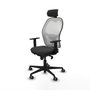 Piqueras y Crespo Chaise de Bureau avec Appui-tête 1D036G2 Gris foncé