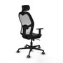 Piqueras y Crespo Chaise de Bureau avec Appui-tête 1D036G2 Gris foncé