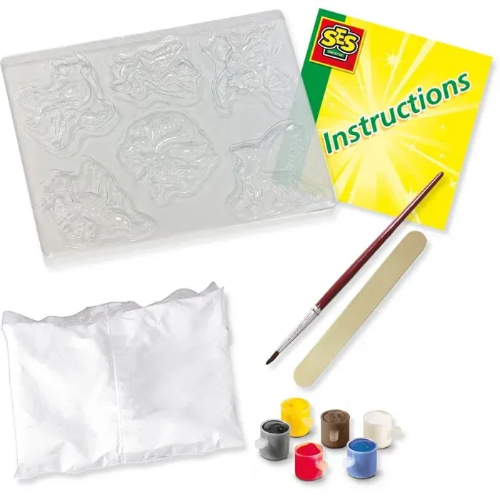 Ses Creative - Kit d'activité manuelle Créatures mythiques - Moulage et peinture - Dragon, phénix, loup-garou - Pour enfants 5 ans et plus - Réf. Hobby Blue