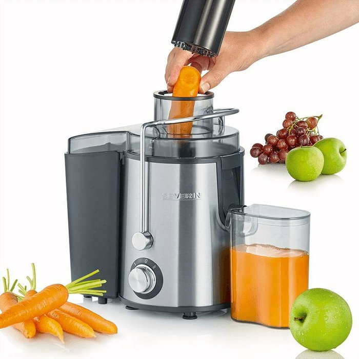 Severin ES 3566 - Extracteur de jus centrifuge en acier inoxydable - Puissant et facile à nettoyer