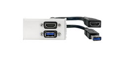 Vivolink Panneau de Prise HDMI + USB 3.0 Blanc