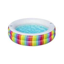 Bestway Piscine Enfants 2 Arcs Arc-en-ciel 206x206x51 cm +6 Ans Gonflable Jardin 54443