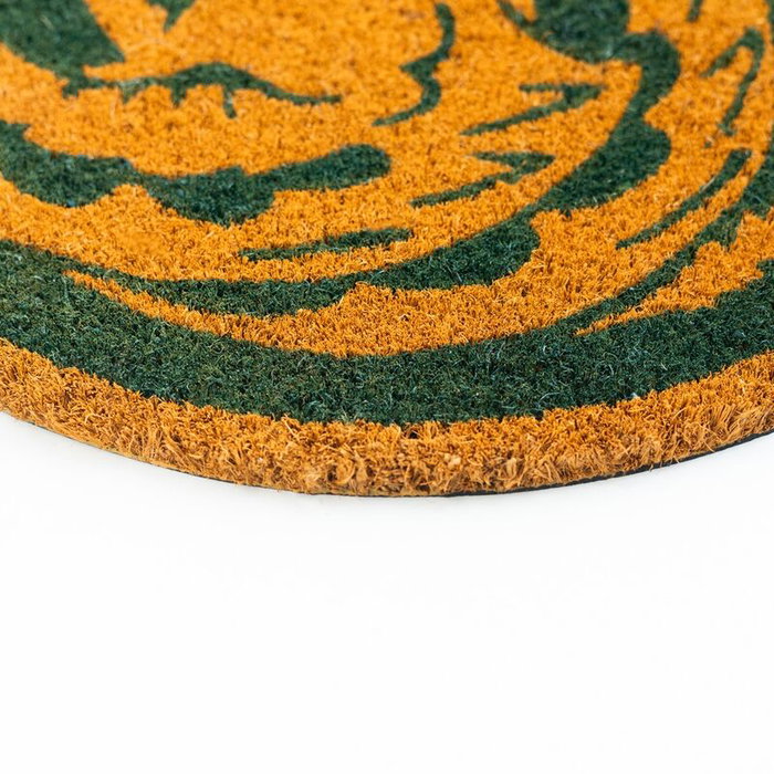 ERIK Tapis de porte 'La Maison du Dragon' - House of the Dragon / Game of Thrones - Diamètre 50 cm en fibre de coco avec base PVC antidérapant