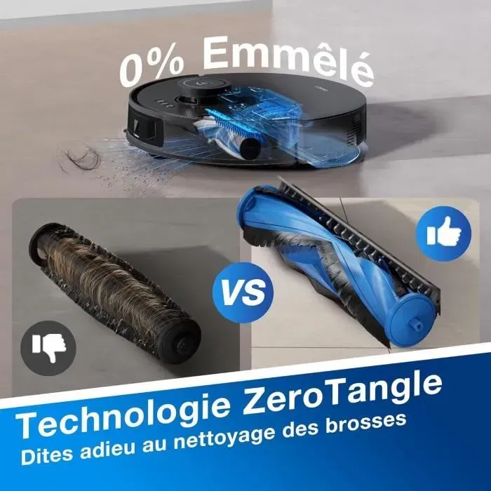 ECOVACS DEEBOT N20 Pro Plus Robot Aspirateur Laveur avec Vidange Automatique de la Poussière, Puissance 8000Pa, Batterie 300 Min