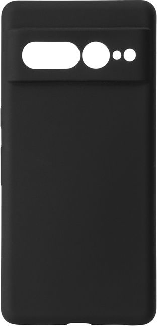 eSTUFF Coque silicone Google Pixel 7 Pro - Noir - Protection effet soie avec doublure microfibre