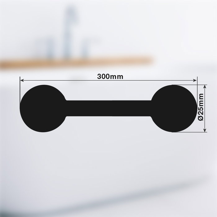 Gifont Barre de maintien et de fixation Ø25x300 mm, Cromado Gifont Barre de maintien et de fixation Ø25x300 mm, Cromado