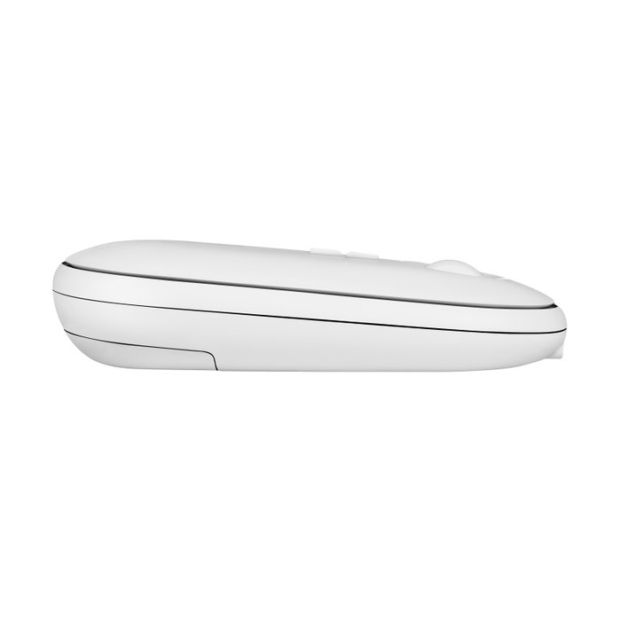 Phoenix Technologies Souris sans fil Bluetooth et 2.4 GHz blanche, Rechargeable Silencieuse, 800/1200/1600 DPI, Rebble