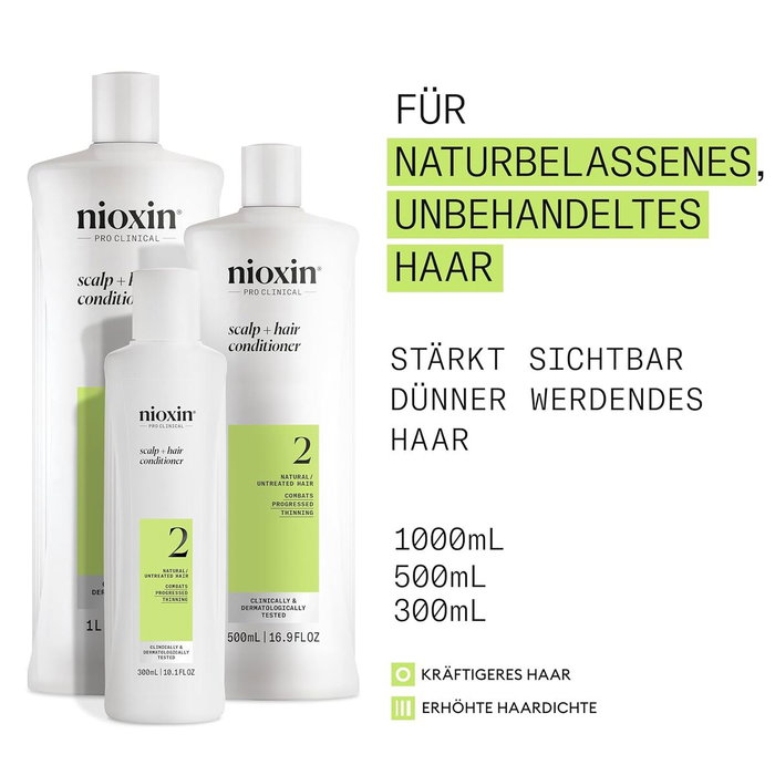 Nioxin System 2 Après-shampoing pour Cheveux Naturels avec Affaiblissement Avancé 1000 ml Nioxin System 2 Après-shampoing pour Cheveux Naturels avec Affaiblissement Avancé 1000 ml