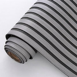 Paneltech Revêtement adhésif 3D chêne gris, fond feutre gris anthracite, 58 x 300 cm