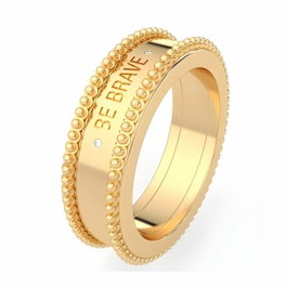 Secrecy Bague BE BRAVE en argent de loi recyclé Taille 14