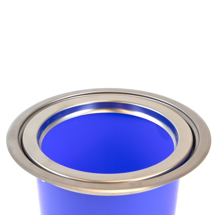 Emuca Poubelle encastrable sur le plan de travail Recycle, 1 bac extractible 7 litres, Acier inoxydable et Plastique