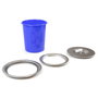 Emuca Poubelle encastrable sur le plan de travail Recycle, 1 bac extractible 7 litres, Acier inoxydable et Plastique