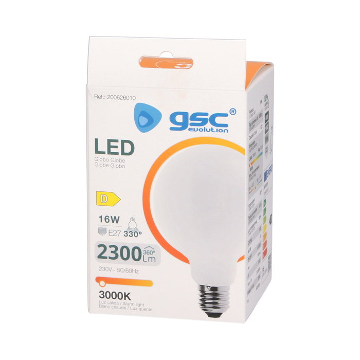GSC Evolution Ampoule LED globe Serie Cristal 16W E27 3000K GSC Evolution Ampoule LED globe Serie Cristal 16W E27 3000K