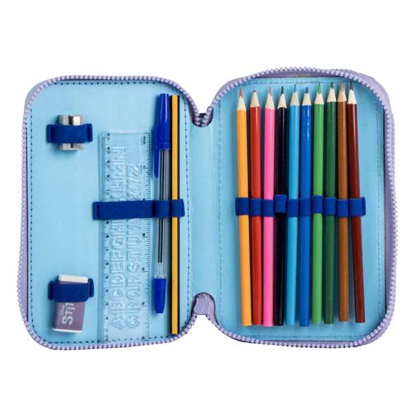 Cerdá Plumier avec accessoires Stitch (Lilo et Stitch) 12.5 x 19.5 x 4.5 cm - Couleur Violet Cerdá Plumier avec accessoires Stitch (Lilo et Stitch) 12.5 x 19.5 x 4.5 cm - Couleur Violet