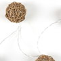 Home Deco Factory Guirlande Lumineuse 8 LED Rotin Naturel